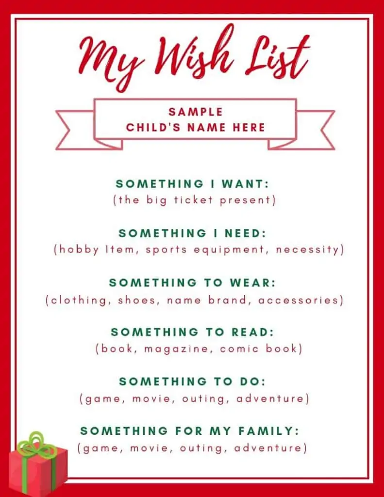 5 Gift Rule for Christmas: Want Need Wear Read (Plus A Bonus Family Gift)