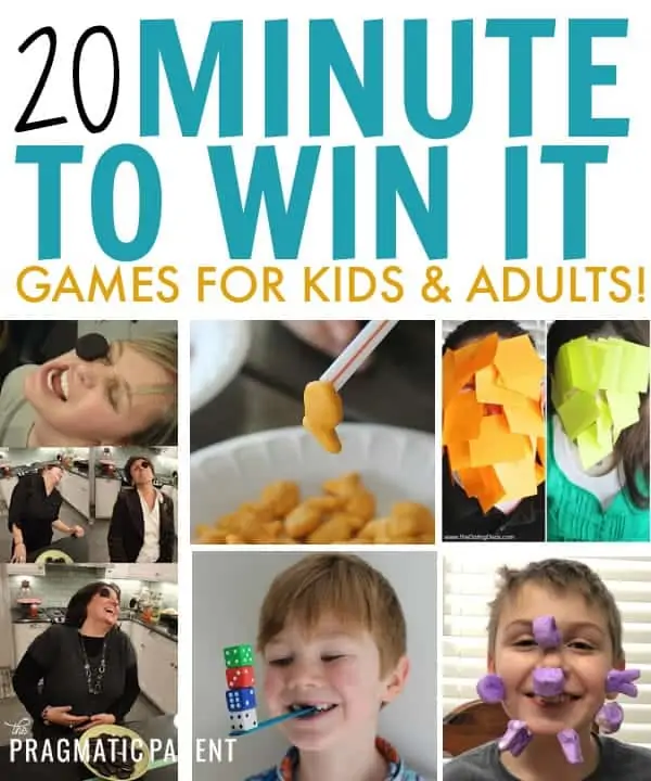 20 of the best hilariously fun minute to win it games for kids & adults. Great fun for birthday parties, family fun night or kids at school.