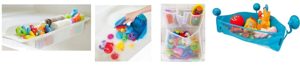 Bathtub organizers for kids to keep your bathroom organized and without toys all over the tub