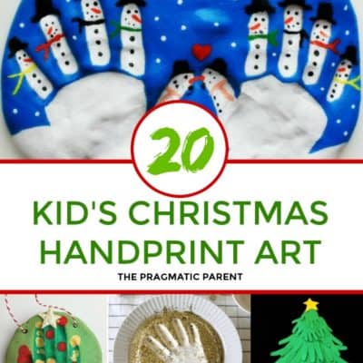 Christmas Handprint Art for kids to make. Christmas Handprint art makes the best homemade gifts and keepsakes you'll cherish. Kid's Christmas Handprint art. #christmashandprintart #handprintart #kidshandprintart #kidschristmashandprintart