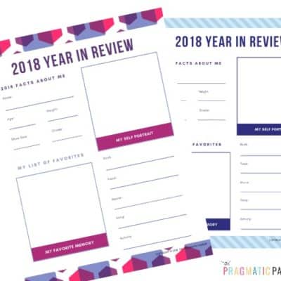 2018 Year in Review Printable for Kids. Have fun this New Years & take a sweet walk down memory lane with your kids. Year in Review printable & keepsake.