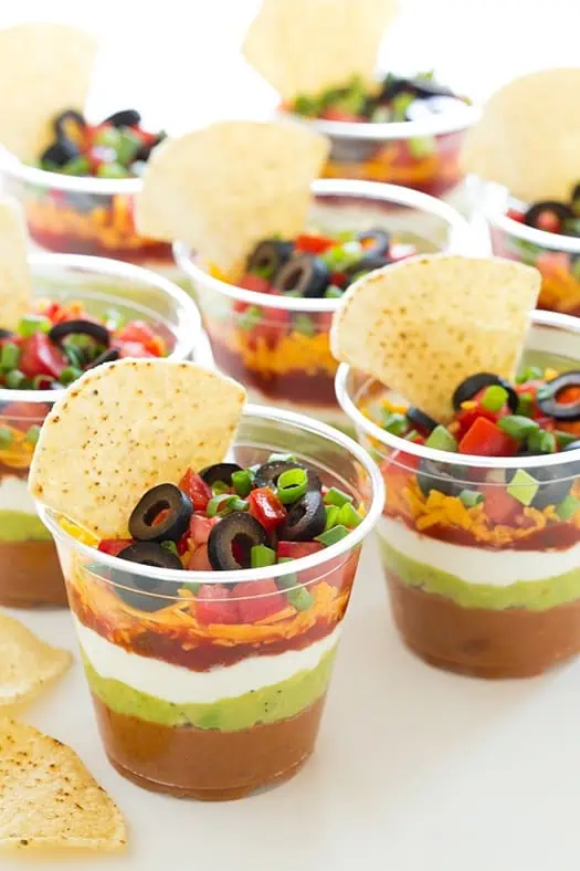 15 Healthy Summer Snacks 7 layer dip kids 
