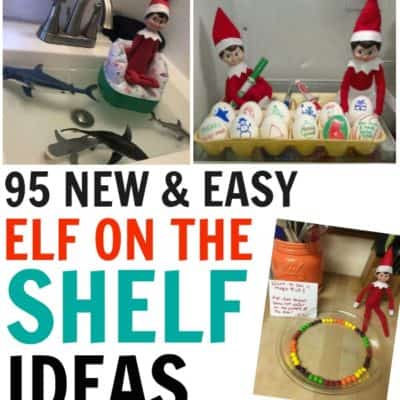 95 NEW Quick, Funny & Easy Elf on the Shelf Ideas your kids will love & will be talking about for days. Fresh Elf ideas, yet quick & easy for busy parents