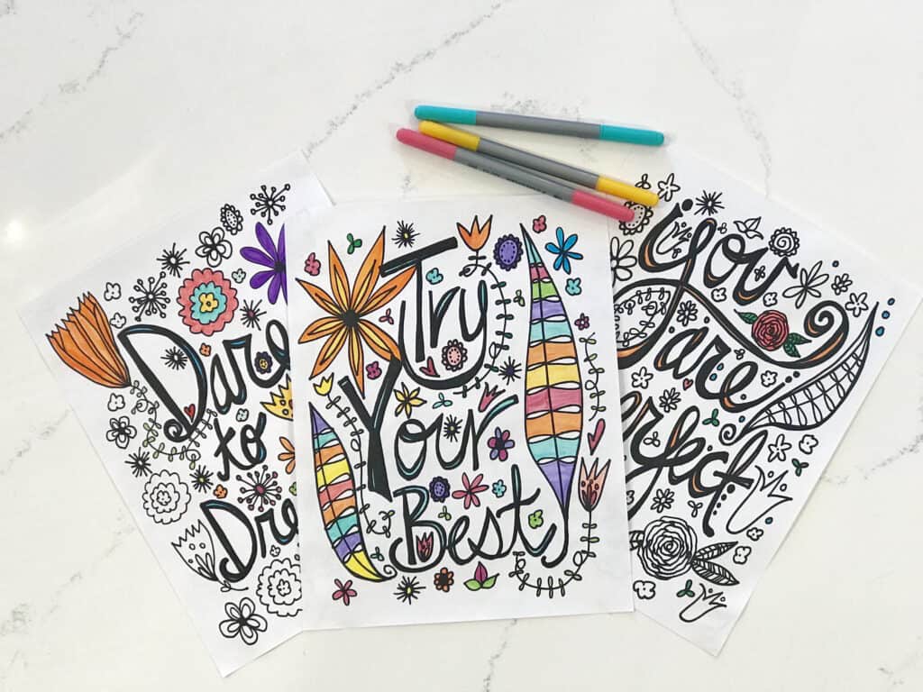 growth mindset coloring book