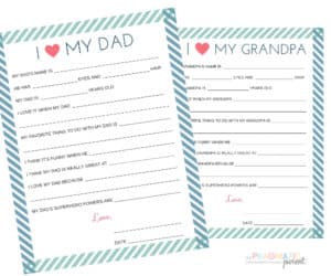 Free Father's Day Printables for Dad &amp; Grandpa - Great Keepsakes!