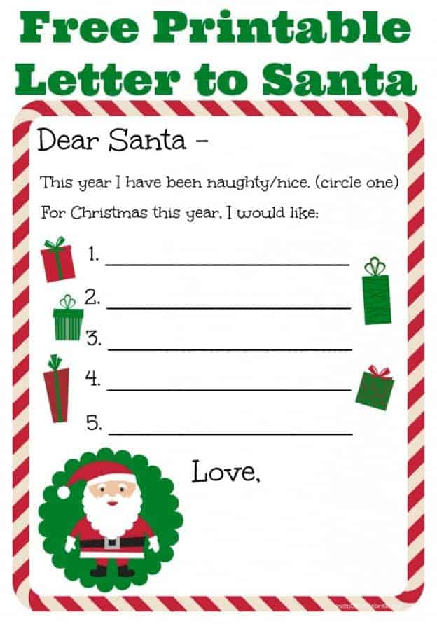 free printable letters from santa templates