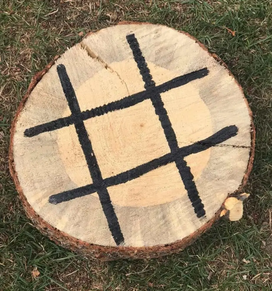 Tree Stump Tic Tac Toe is a fun backyard game the entire family will enjoy
