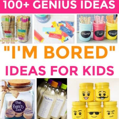 Genius Ideas for When Your Kids Say I'm Bored. Screen-free ideas including fun games for kids, summer activities for kids, crafts, learning, chores, kind acts and much more!
