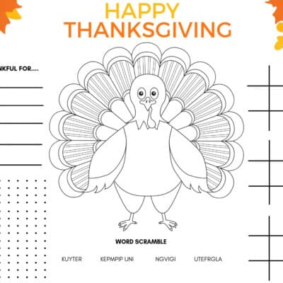 As you're preparing for your holiday meal, consider using free printable placemats as part of your Thanksgiving table. 