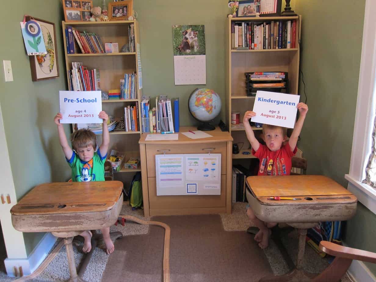 pegboard homeschool room idea for kids