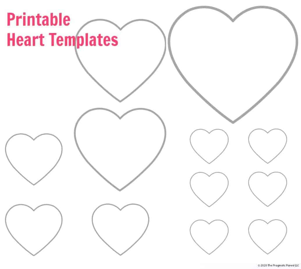 printable heart template for valentines day